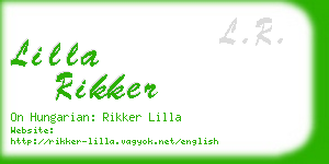 lilla rikker business card